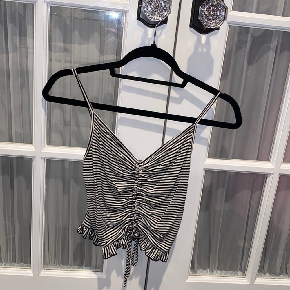 black & white stripe tank